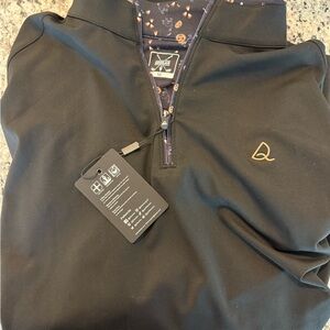 Q Zip-Up Black Sweater for Men